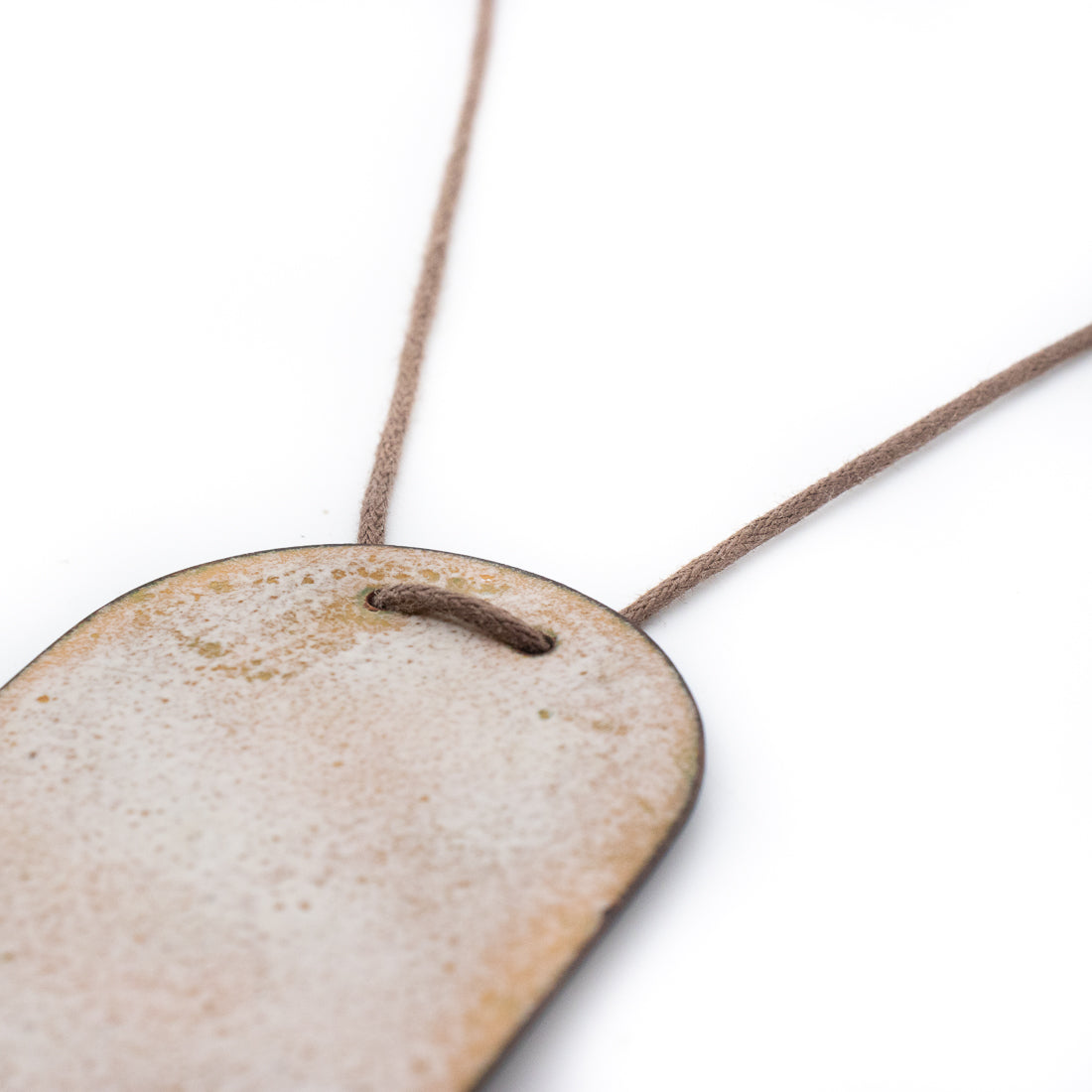 Round Earthen Enamel Neckpiece In Rust