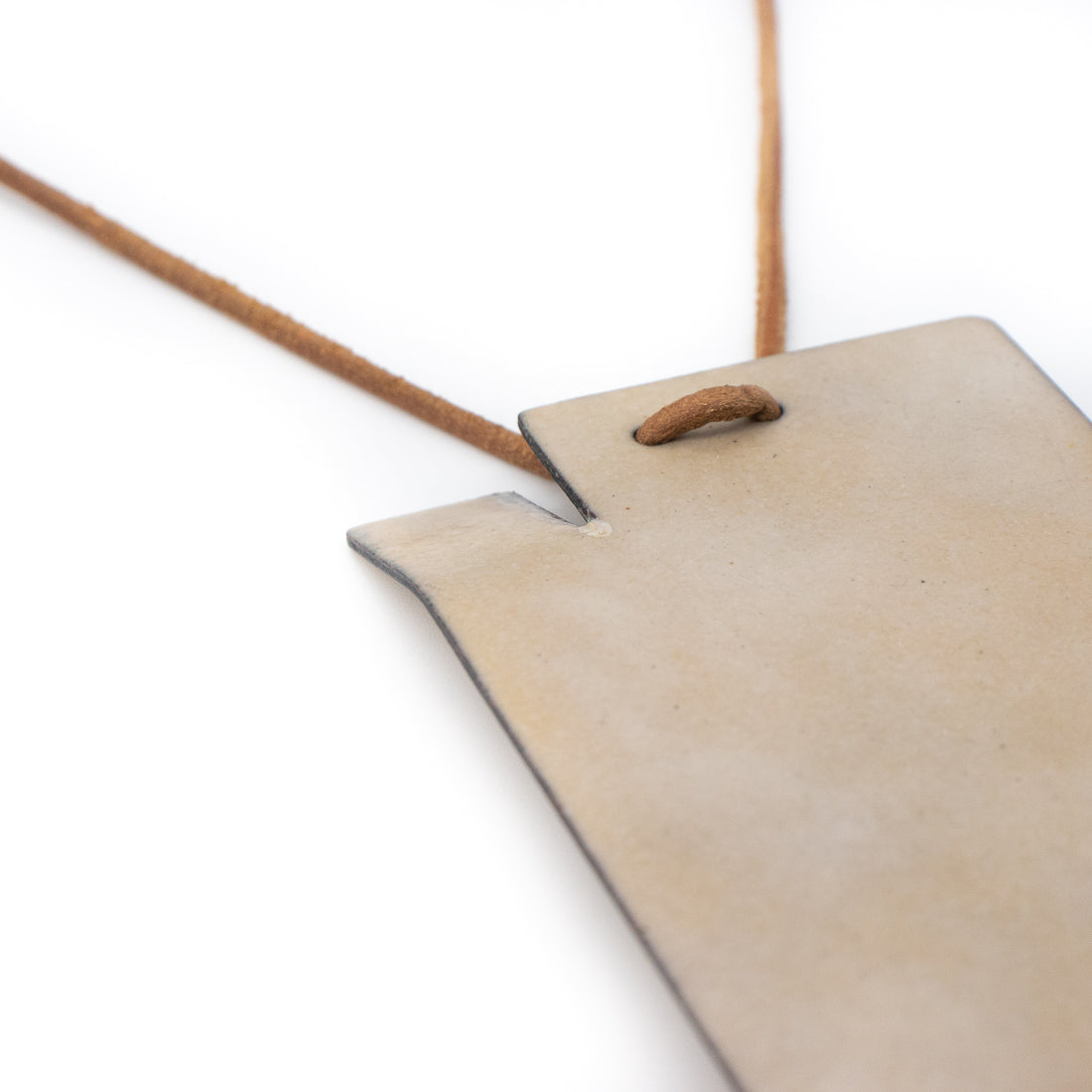 Earthen Enamel Neckpiece In Beige
