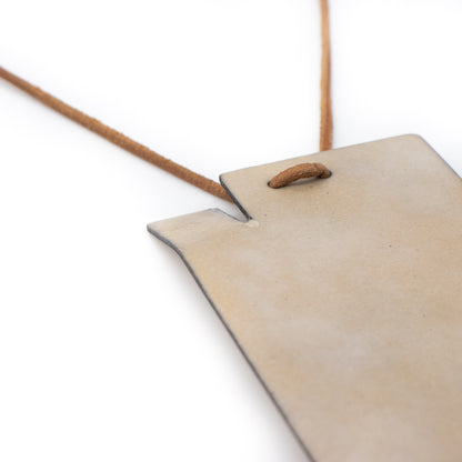 Earthen Enamel Neckpiece In Beige