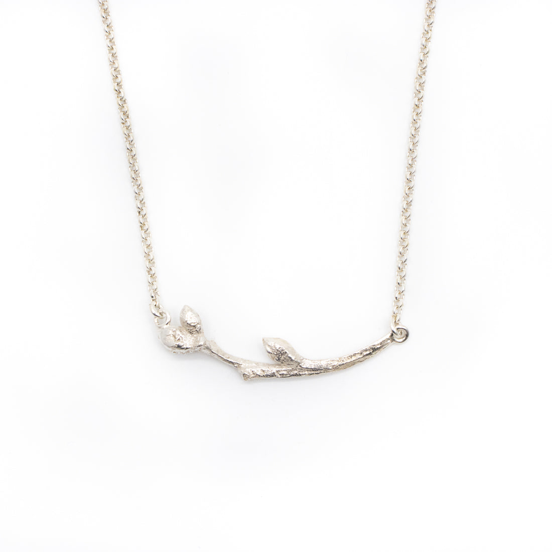 Garry Oak Bud Necklace silver