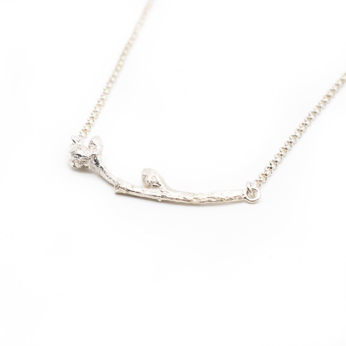 Garry Oak Bud Necklace silver