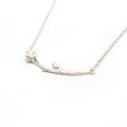Garry Oak Bud Necklace silver