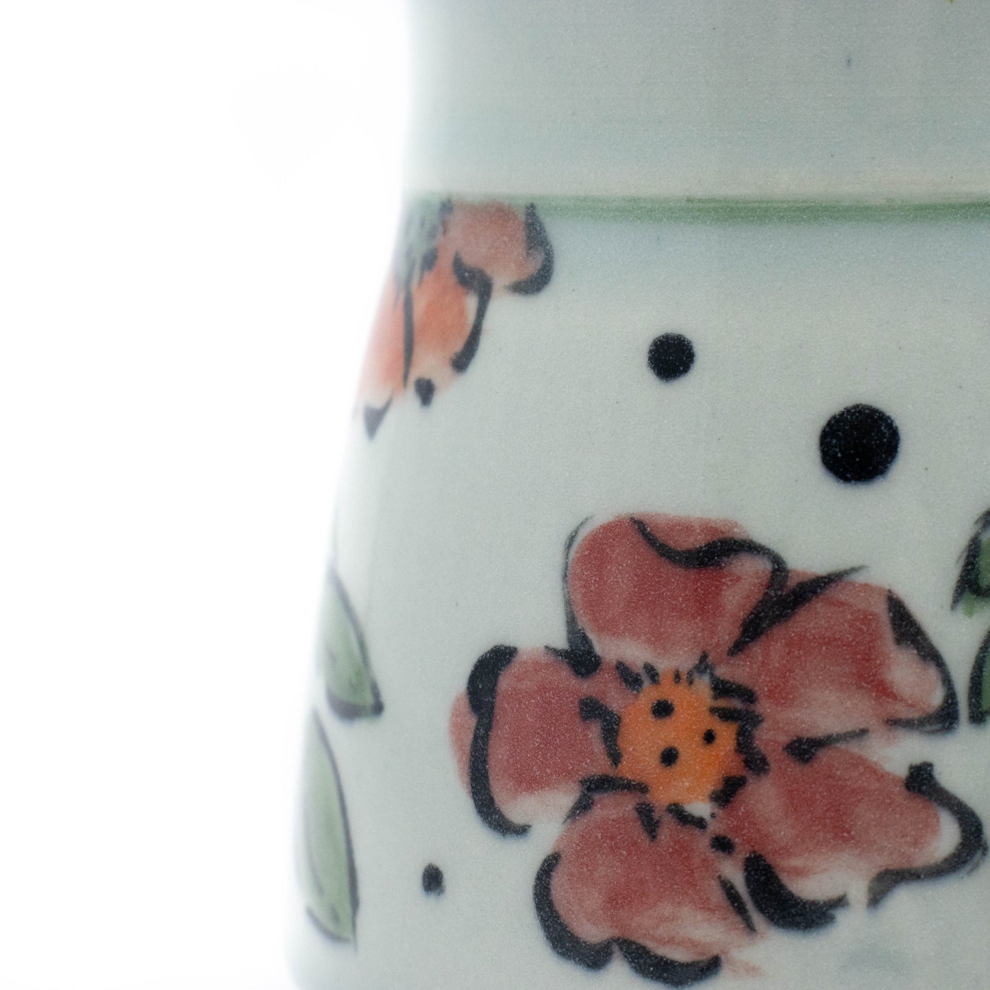 All Over Celadon Floral Mug