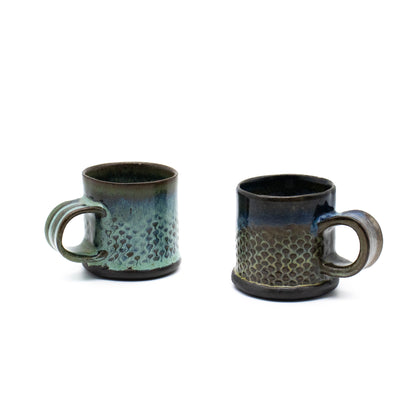 Textured Handbuilt Espresso Cups