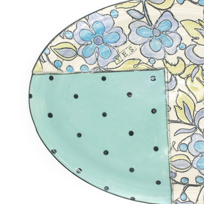 Oval Turquoise Serving Platter