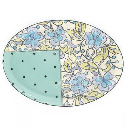Oval Turquoise Serving Platter
