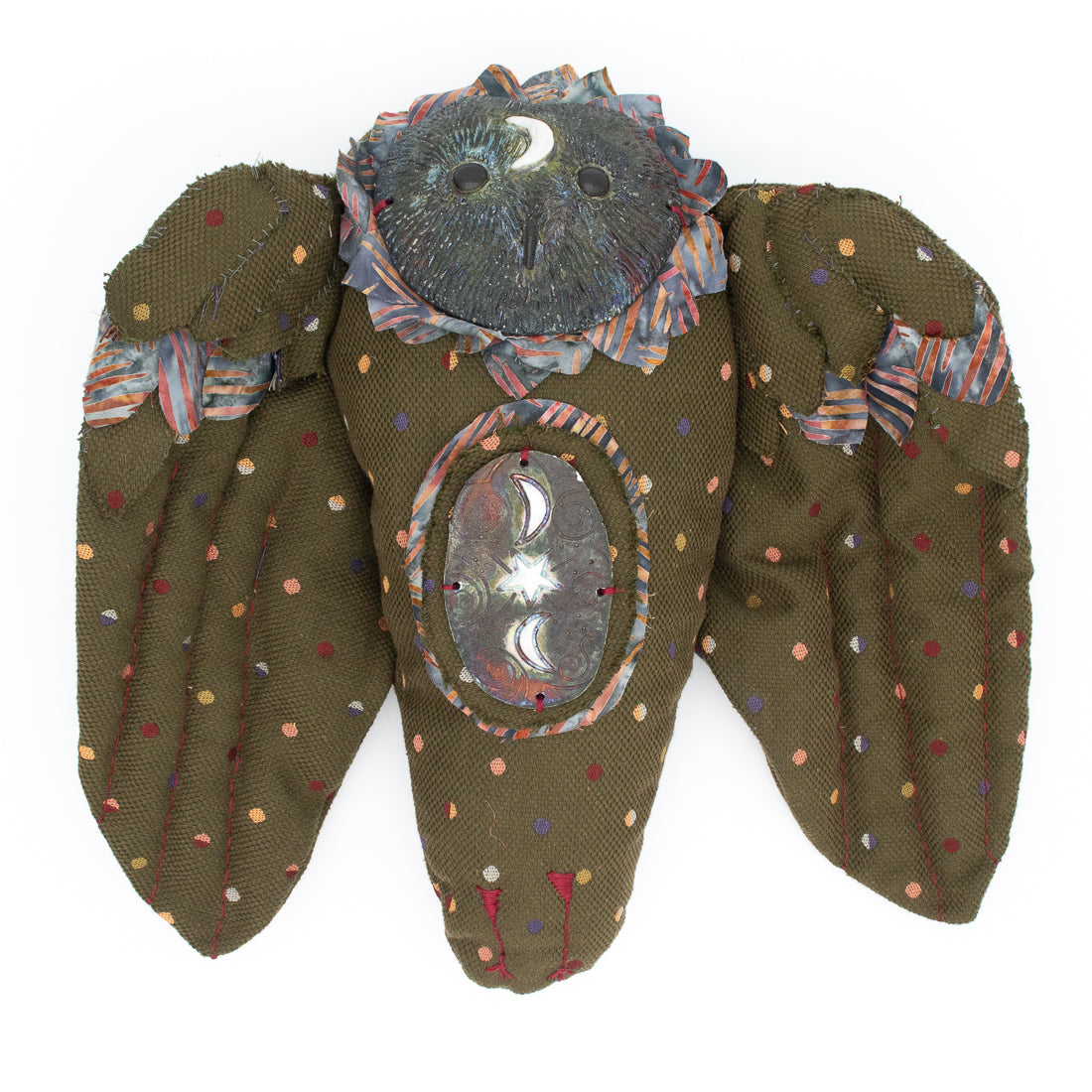 "Yume" Textile Owl with Dots