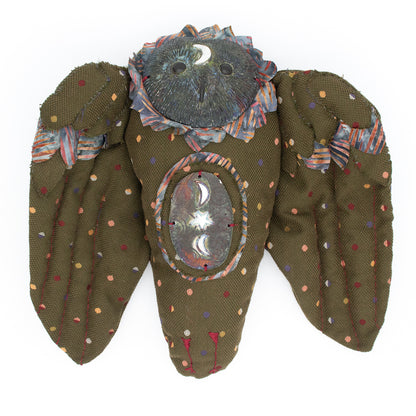 "Yume" Textile Owl with Dots