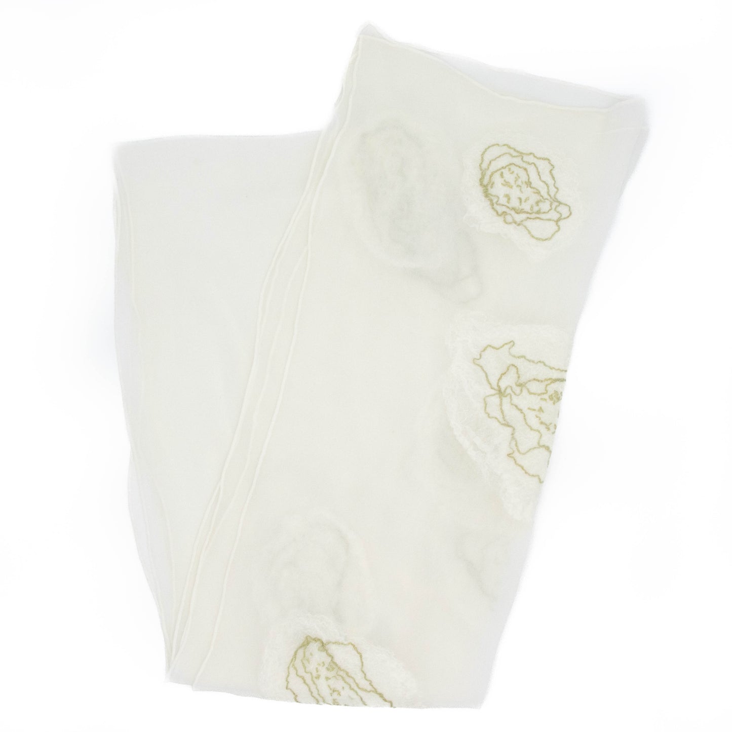 Merino Wool  Fibre Silk Chiffon scarf #251