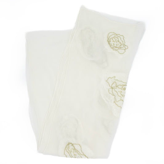 Merino Wool  Fibre Silk Chiffon scarf #251
