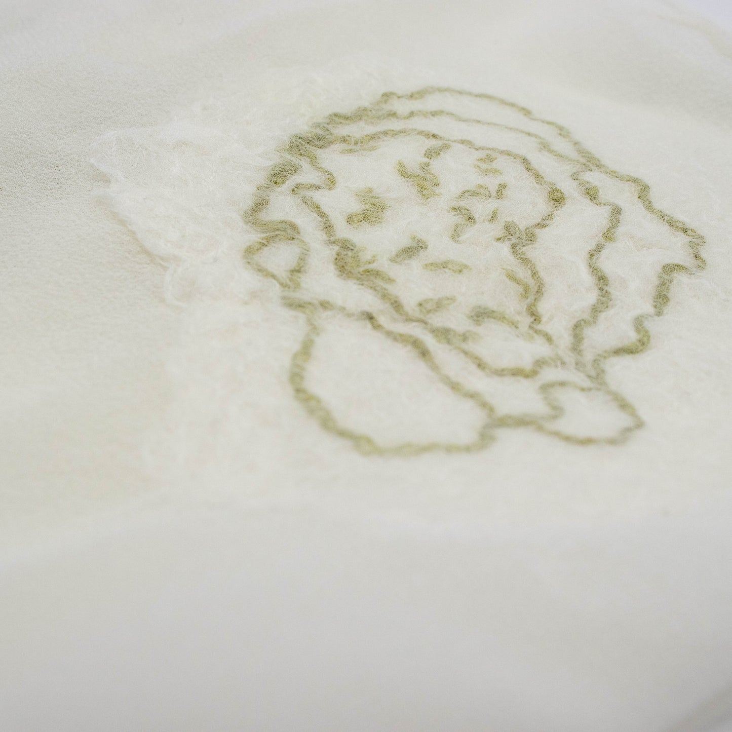 Merino Wool  Fibre Silk Chiffon scarf #251
