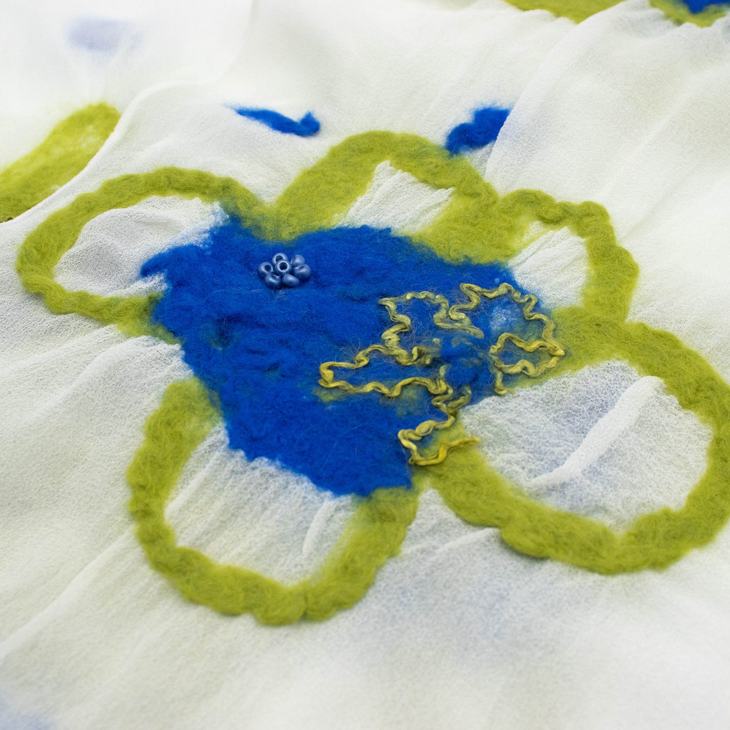 Merino Wool Fibre Silk Chiffon Scarf #252