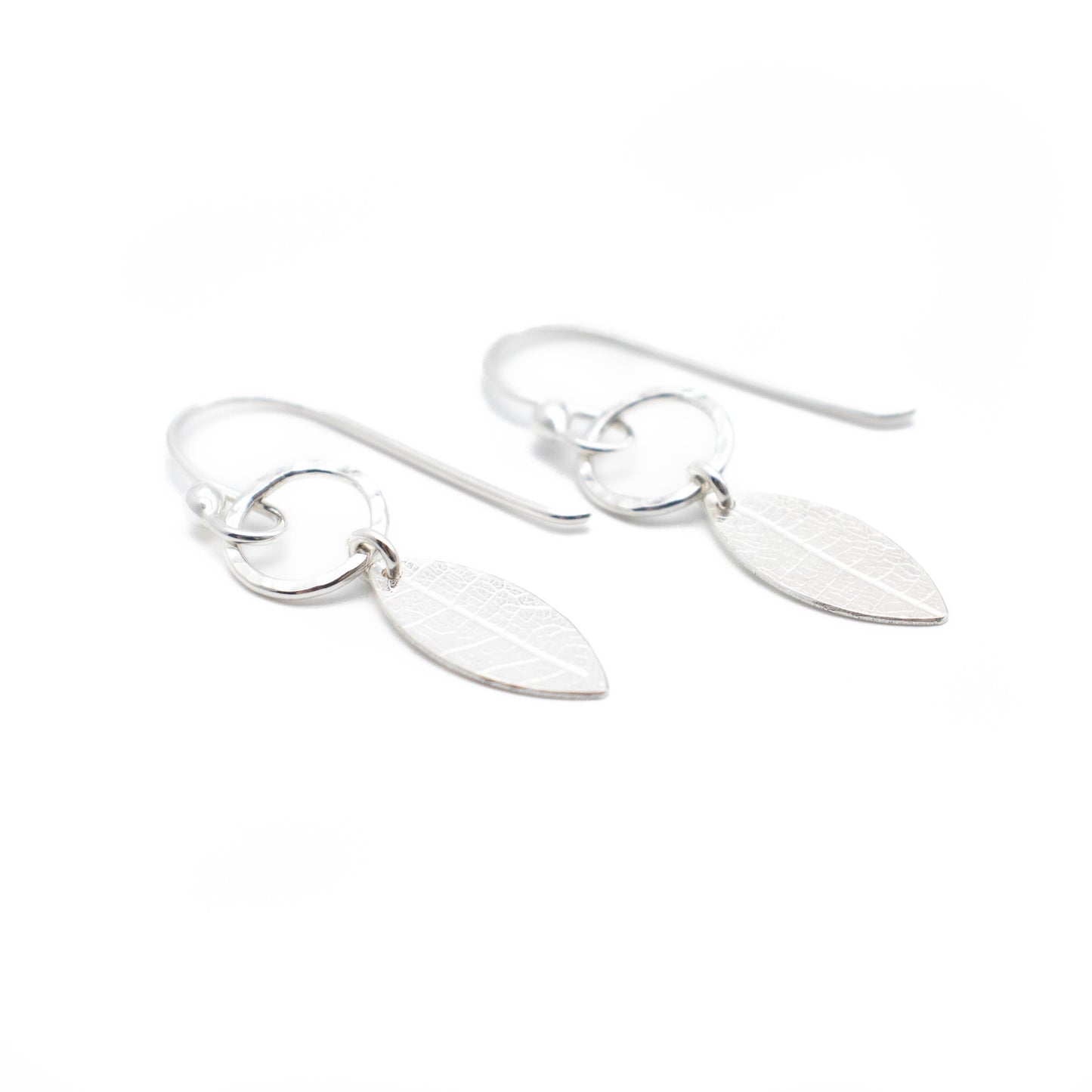Leaf & Circle Earrings