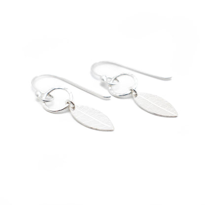 Leaf & Circle Earrings