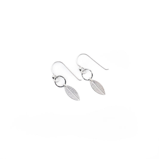 Leaf & Circle Earrings