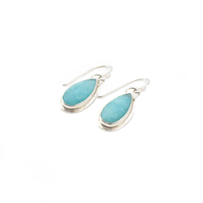 Amazonite teardrop earrings