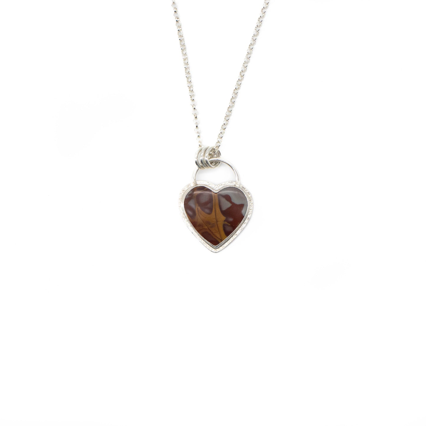 Noreena jasper heart pendant