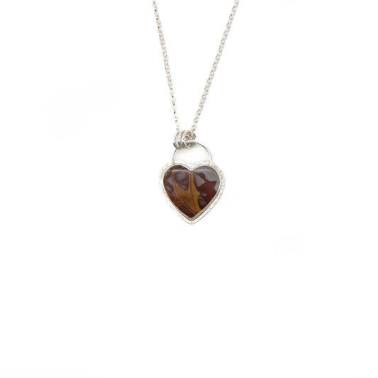 Noreena jasper heart pendant