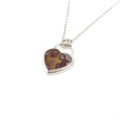 Noreena jasper heart pendant