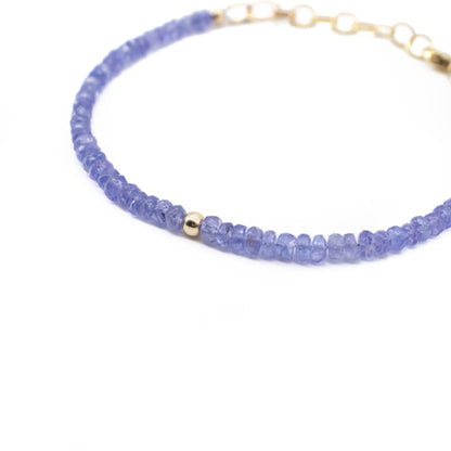 Tanzanite Bead Bracelet
