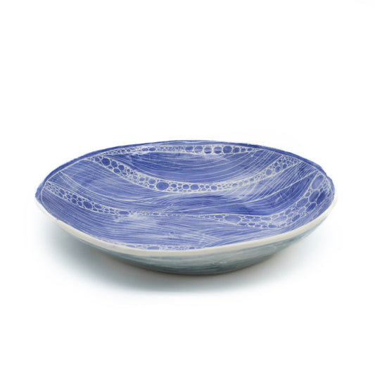 "Waves on the Salish Sea" low bowl