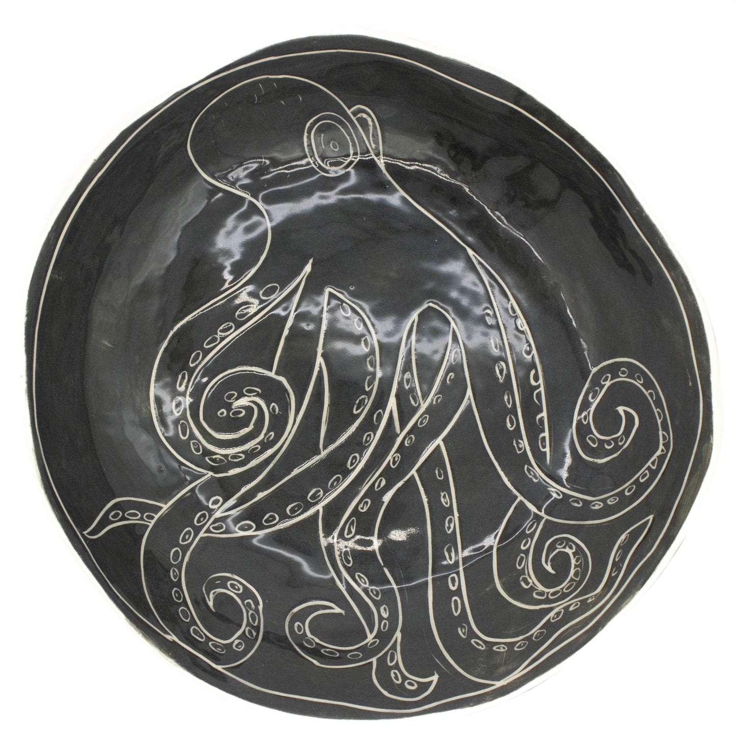 Octopus Shiny Platter Bowl