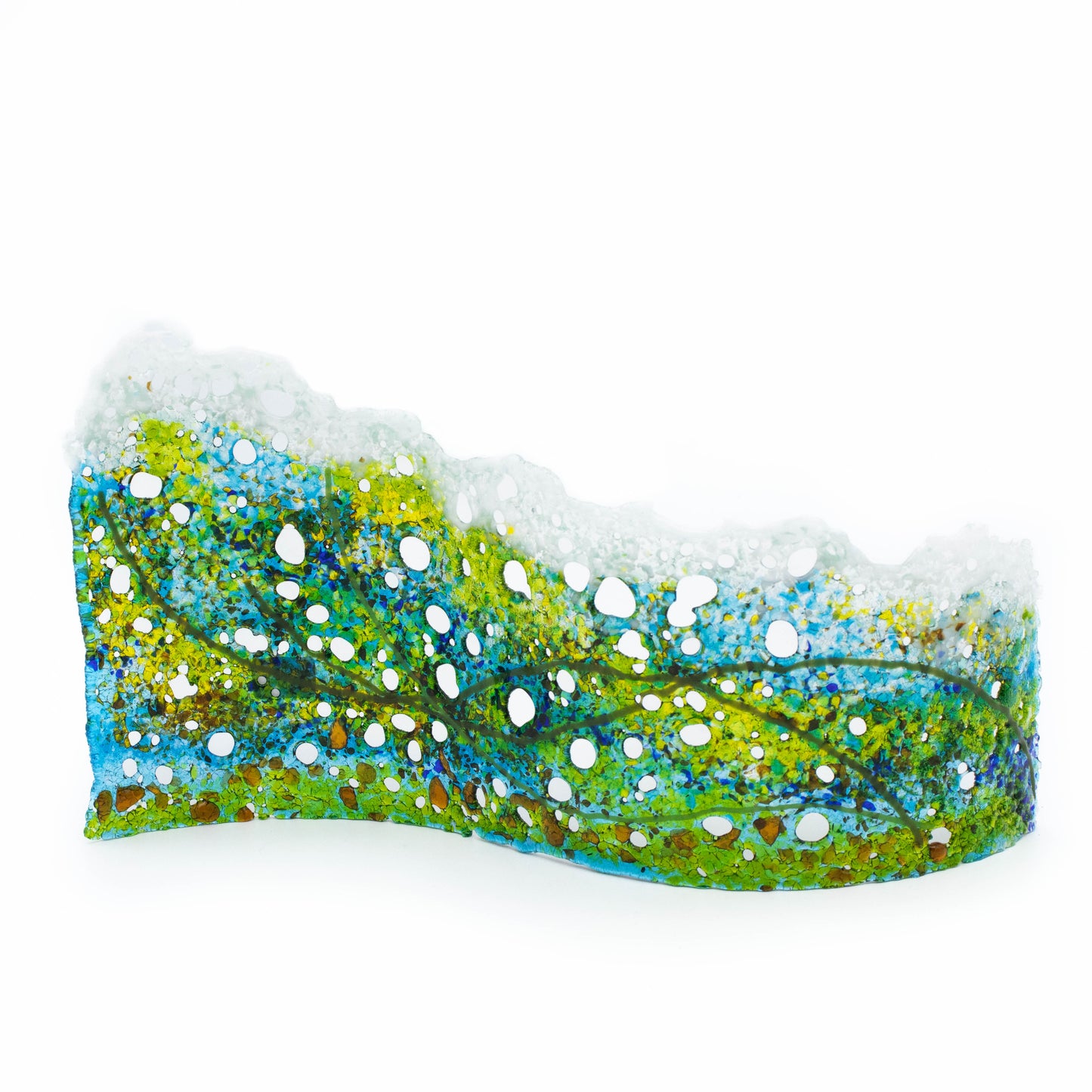 "Emmanent" Fused Glass Wave