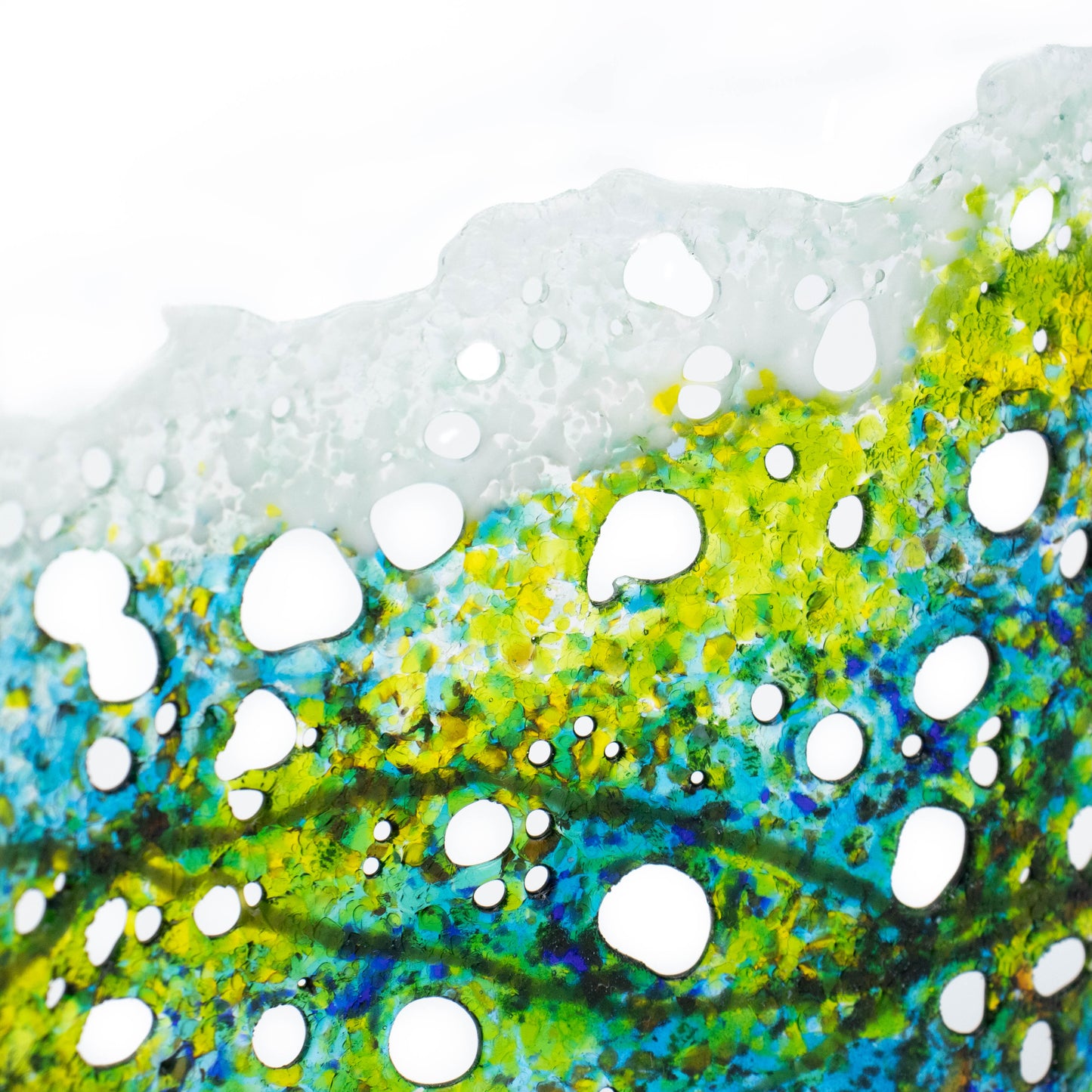 "Emmanent" Fused Glass Wave