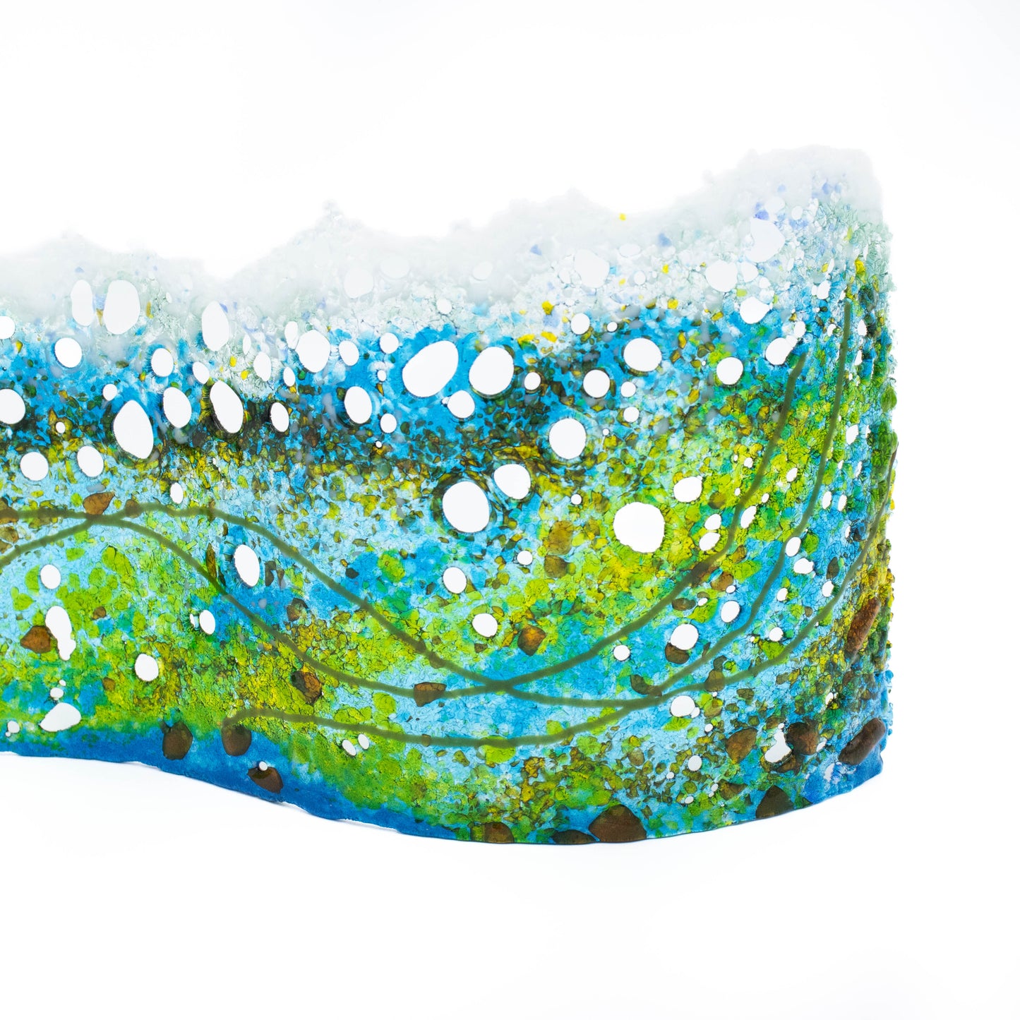 "Immanent" Fused Glass Wave