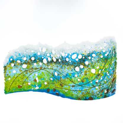 "Immanent" Fused Glass Wave