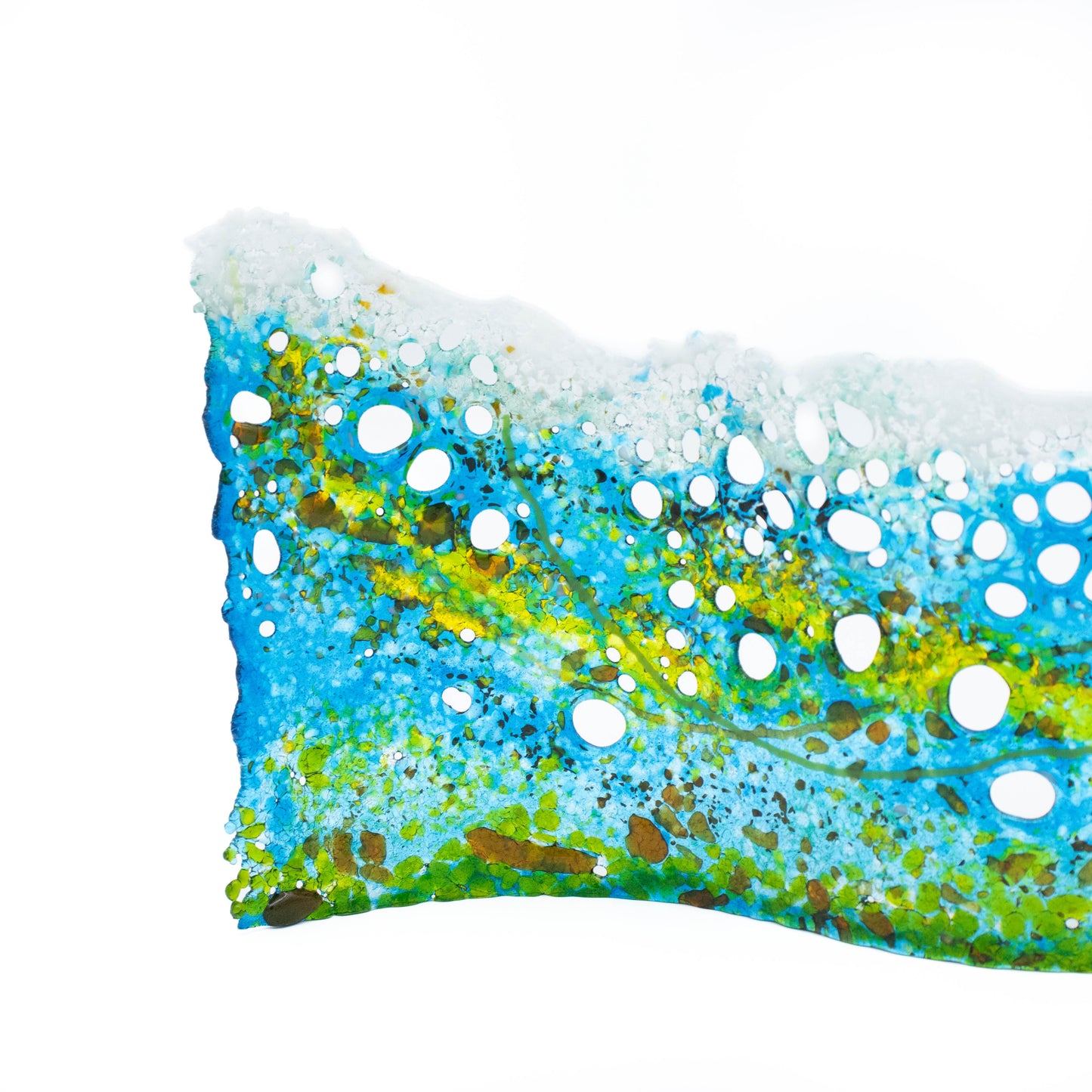 "Luminous" Fused Glass Wave