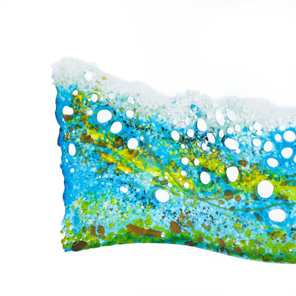 "Luminous" Fused Glass Wave