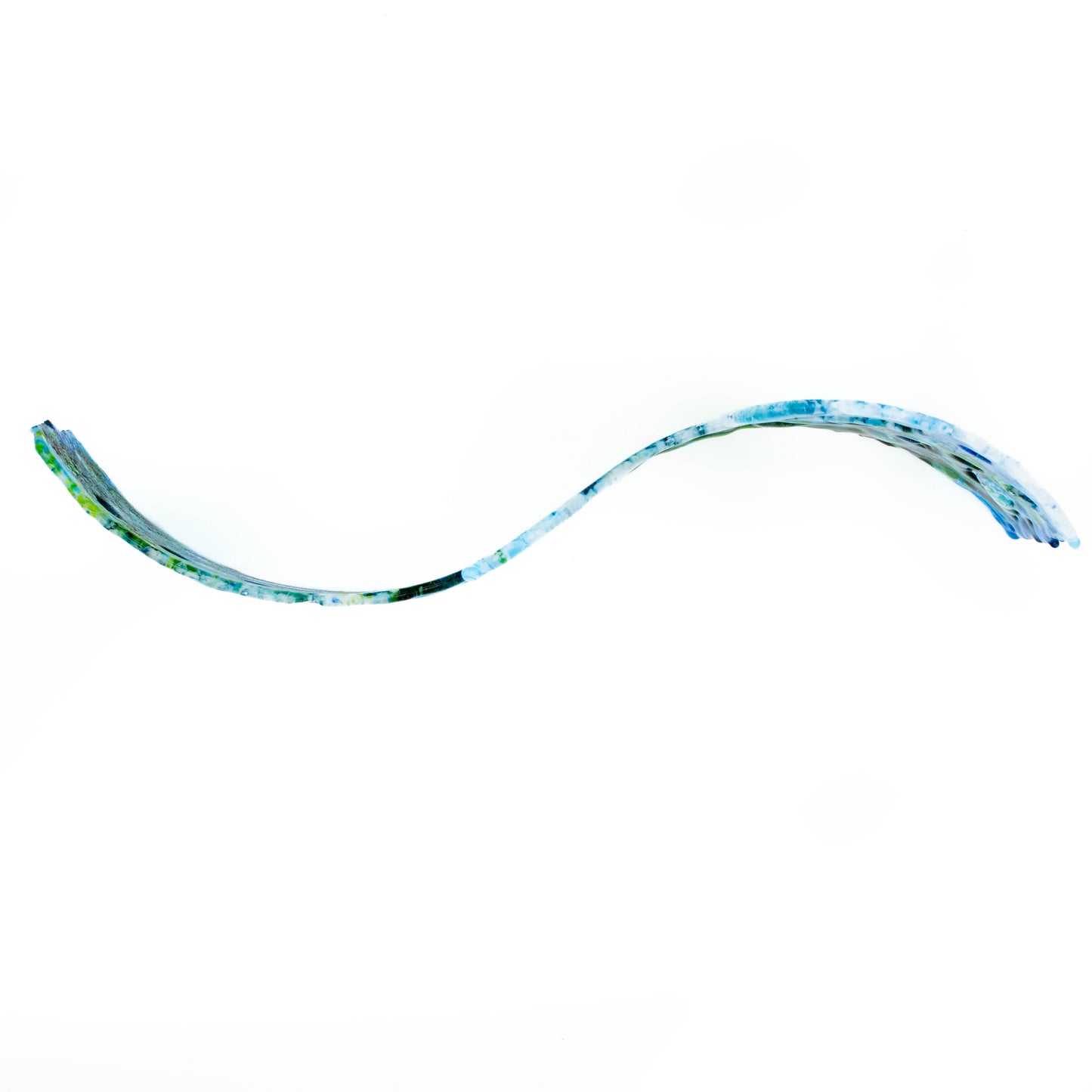 "Spilling Billows" Fused Glass Wave