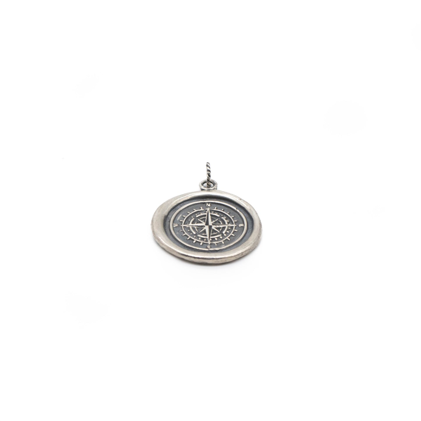 Large Compass Wax Seal Pendant