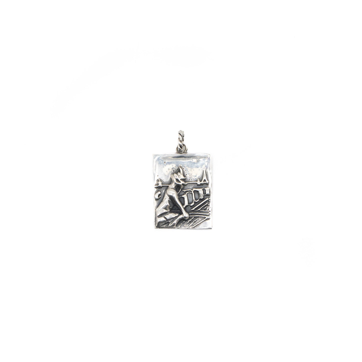 Paris Gargoyle Sterliing Silver Photograph Pendant