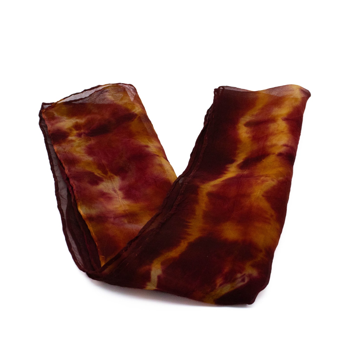 Marigolds And Sappanwood Silk Organza Scarves