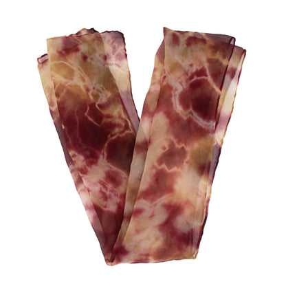 Japanese Maple And Sappanwood Silk Organza Scarves
