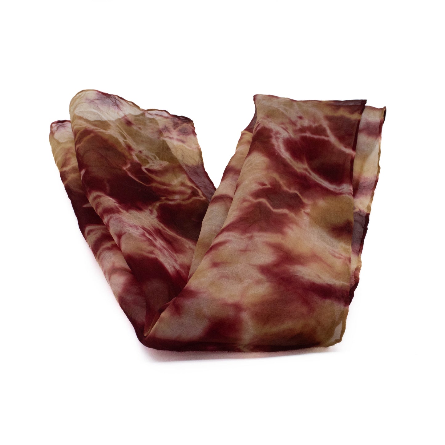 Japanese Maple And Sappanwood Silk Organza Scarves