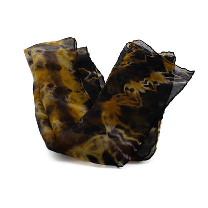 Marigold And Logwood Silk Organza Scarves