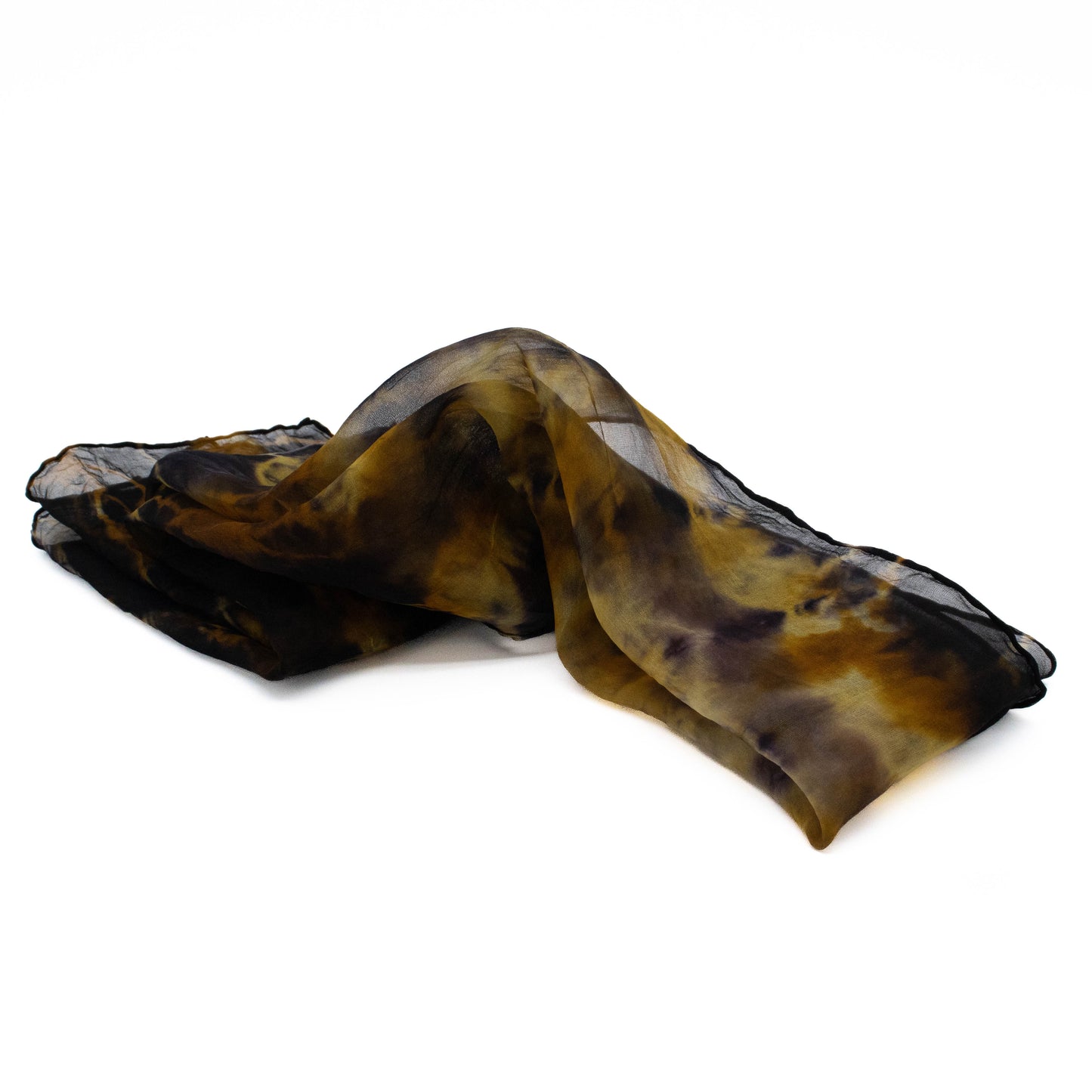 Marigold And Logwood Silk Organza Scarves