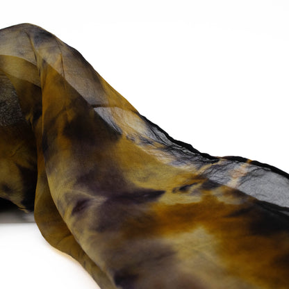 Marigold And Logwood Silk Organza Scarves