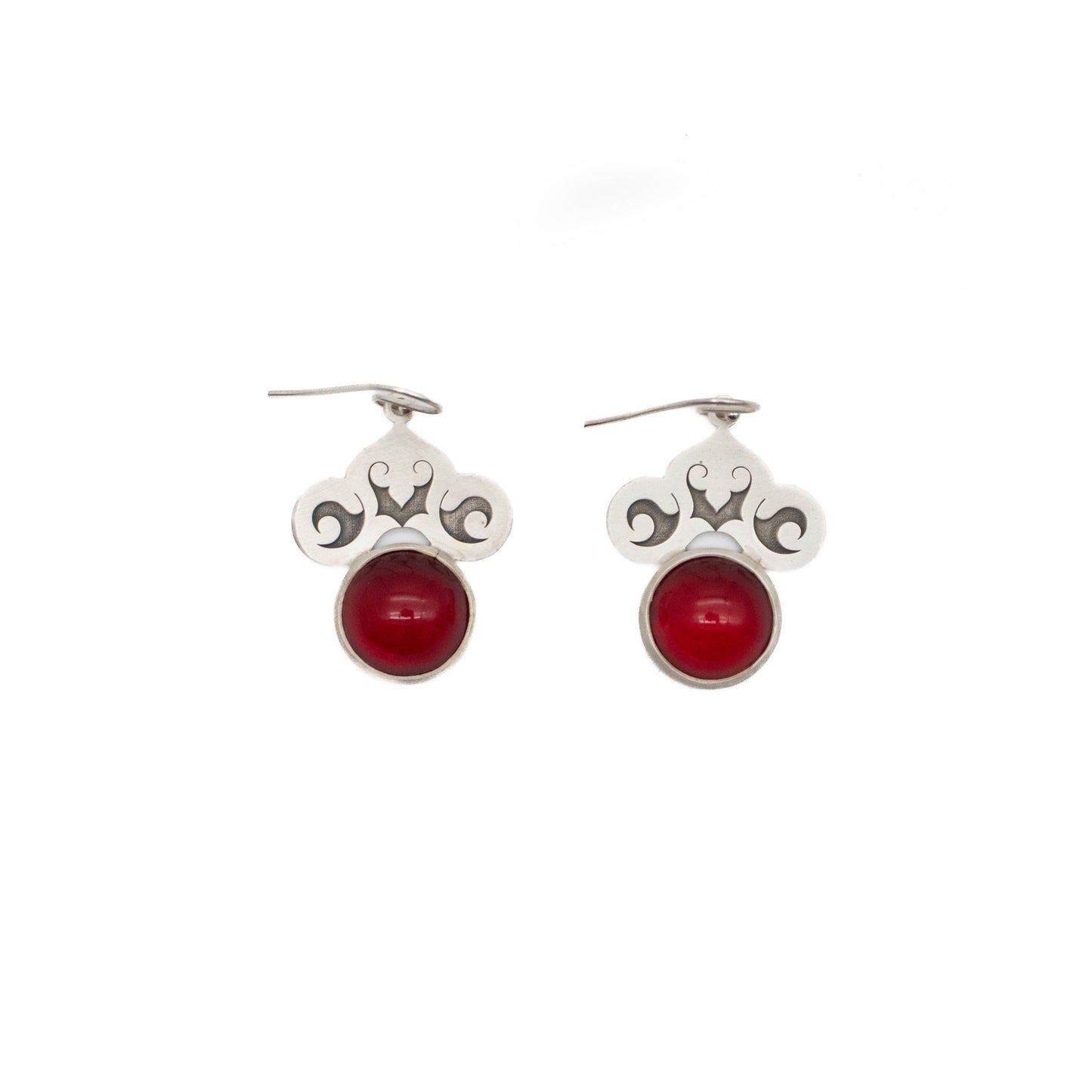 Red Spinel Stone Earrings