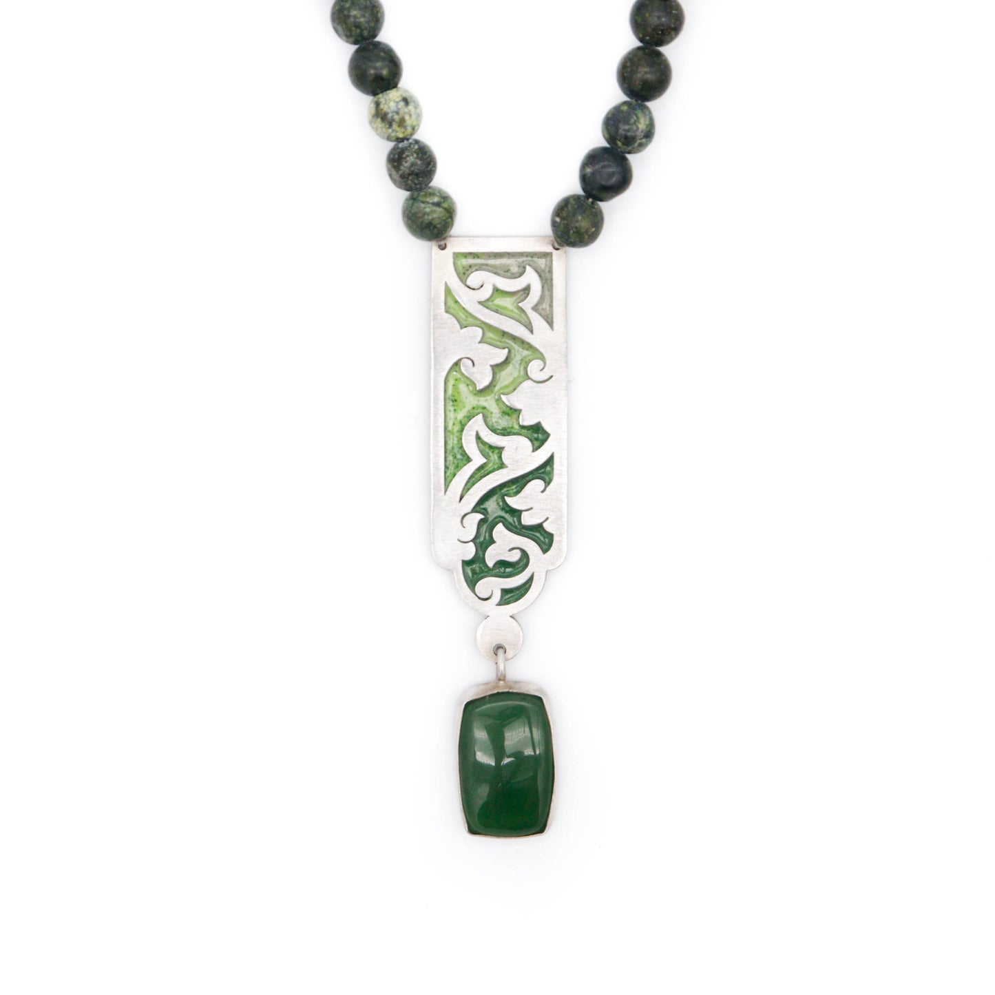 Jasper Beads and Canadian Jade Stone Necklace