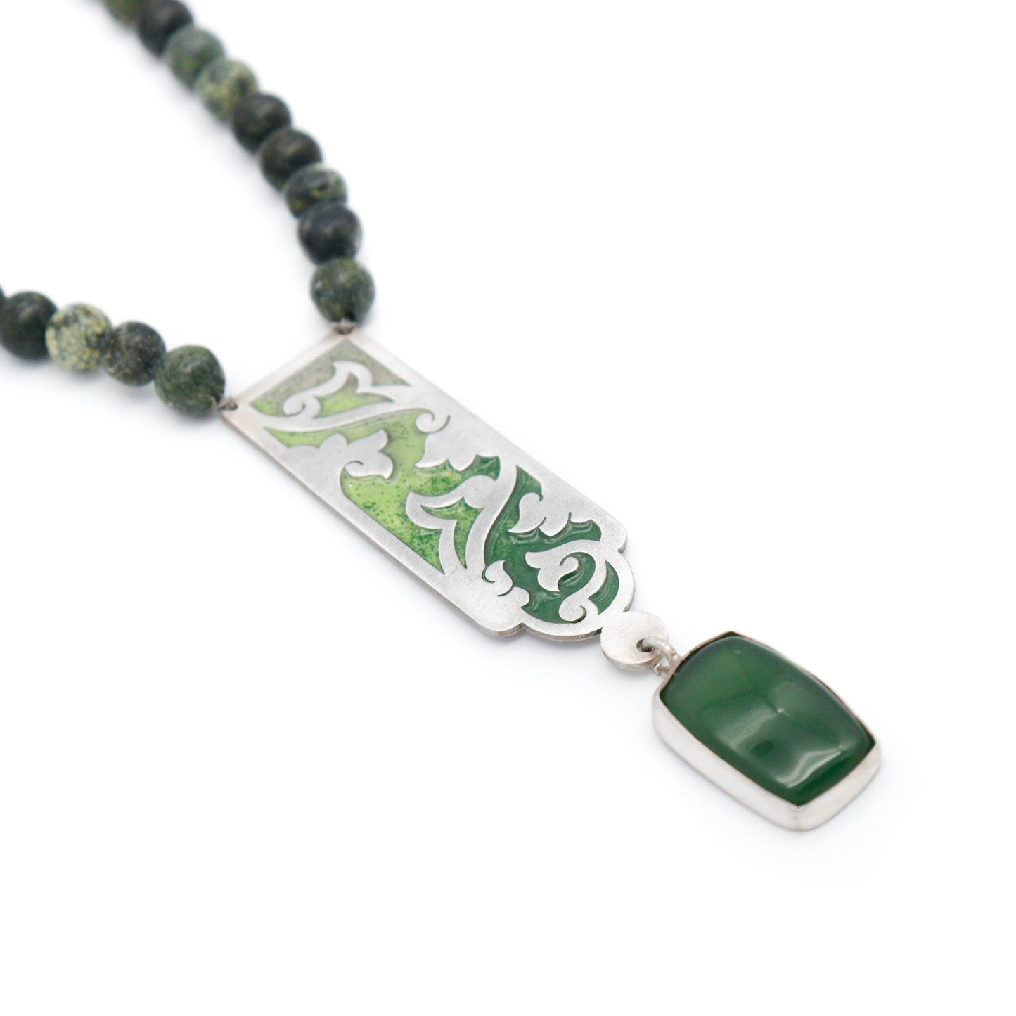 Jasper Beads and Canadian Jade Stone Necklace