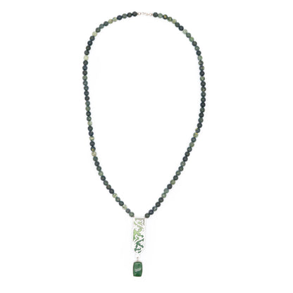 Jasper Beads and Canadian Jade Stone Necklace