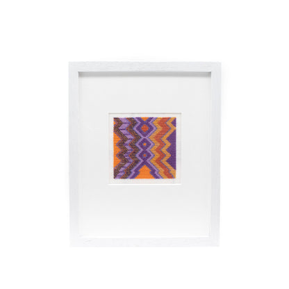 "Free Form II" Orange & Purple Cross-Stitch