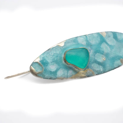 Oval Enamel Earrings