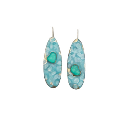 Oval Enamel Earrings