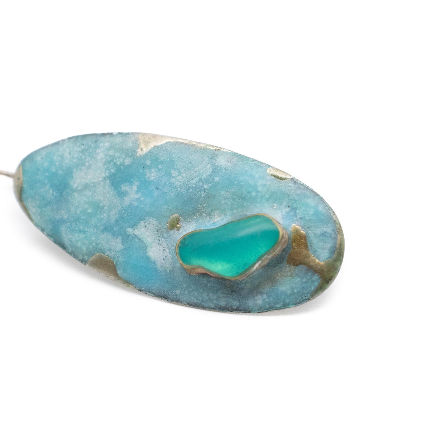 Oval Enamel Earrings