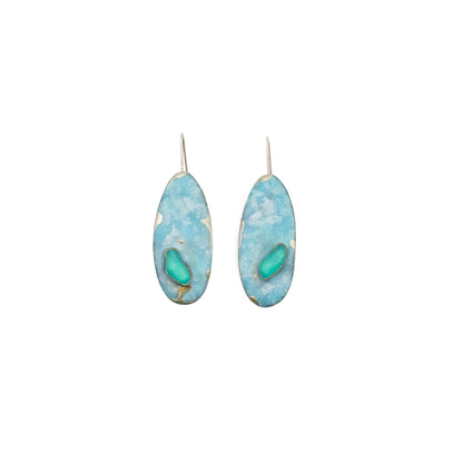 Oval Enamel Earrings